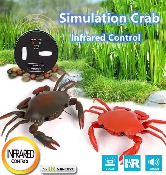 Rechargeable Electric Seafood Lifelike Rc Animal Identification Brain Development Crab Remote Control Crab