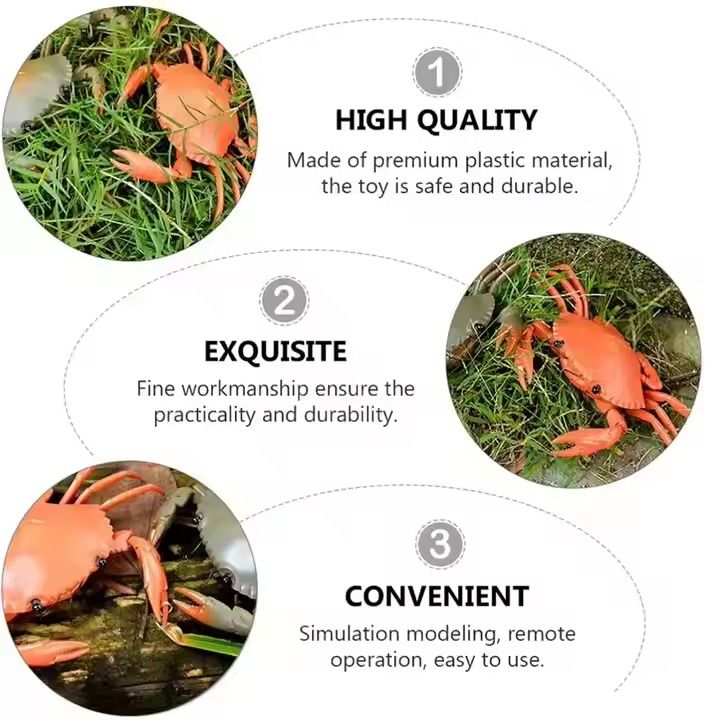 Rechargeable Electric Seafood Lifelike Rc Animal Identification Brain Development Crab Remote Control Crab