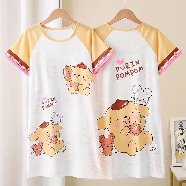 Girls Pyjamas Cotton Kids Wholesale Cartoon Summer Dress Short Sleeve Children Girls Sleepwear for Kids