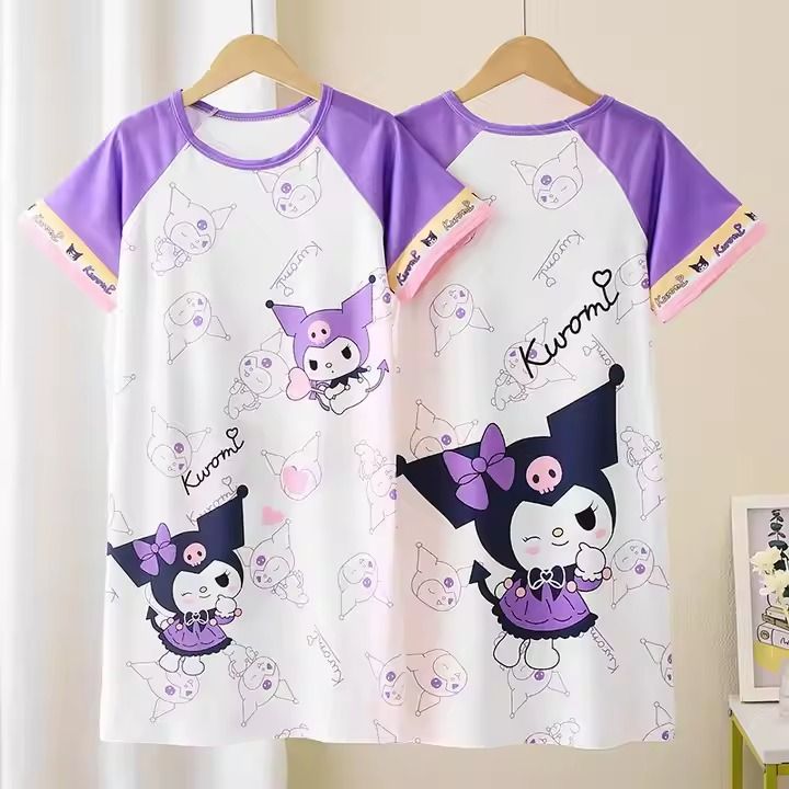 Girls Pyjamas Cotton Kids Wholesale Cartoon Summer Dress Short Sleeve Children Girls Sleepwear for Kids