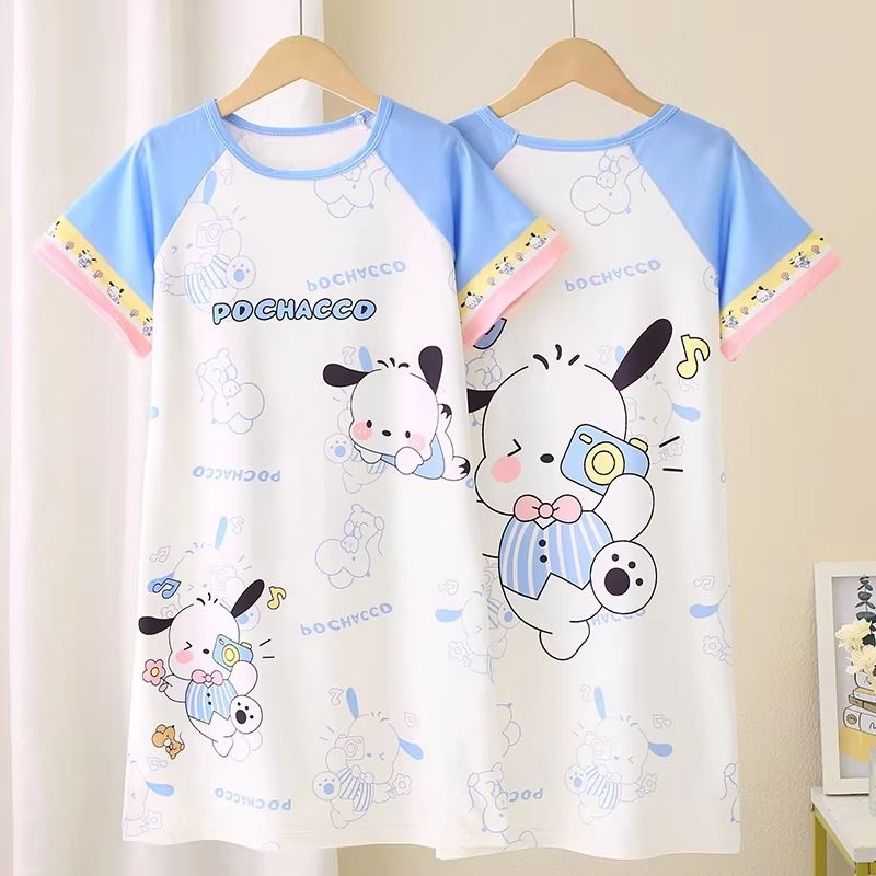 Girls Pyjamas Cotton Kids Wholesale Cartoon Summer Dress Short Sleeve Children Girls Sleepwear for Kids