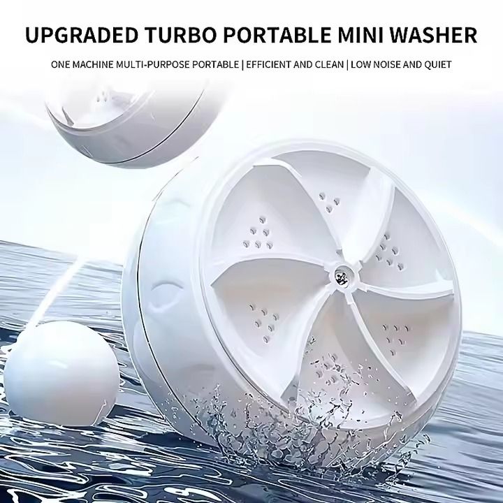 Mini Washing Machine Usb Rotating Turbine Small Portable Clothes Washer For Socks Underwear Travel Home Business Trips