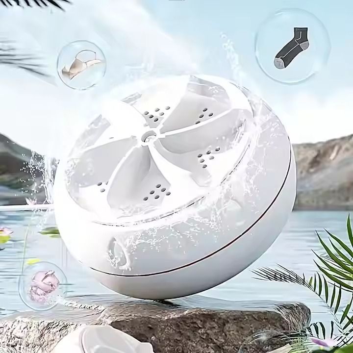 Mini Washing Machine Usb Rotating Turbine Small Portable Clothes Washer For Socks Underwear Travel Home Business Trips