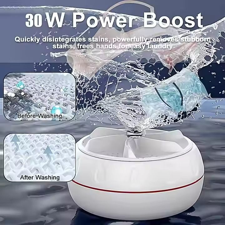 Mini Washing Machine Usb Rotating Turbine Small Portable Clothes Washer For Socks Underwear Travel Home Business Trips