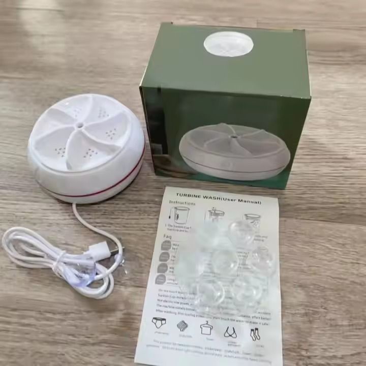 Mini Washing Machine Usb Rotating Turbine Small Portable Clothes Washer For Socks Underwear Travel Home Business Trips