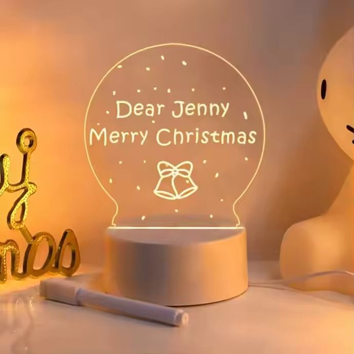 DIY Creative Led Acrylic glass Message baby kids writing board Memo Pads