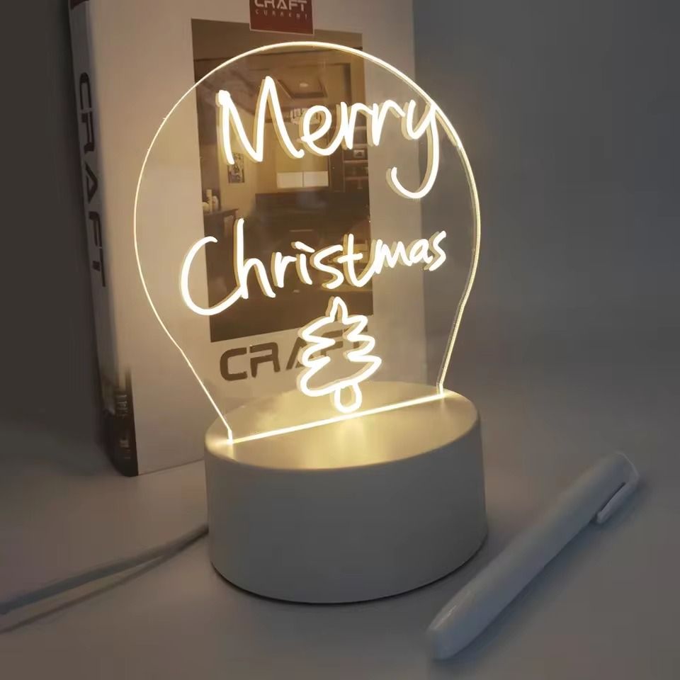DIY Creative Led Acrylic glass Message baby kids writing board Memo Pads