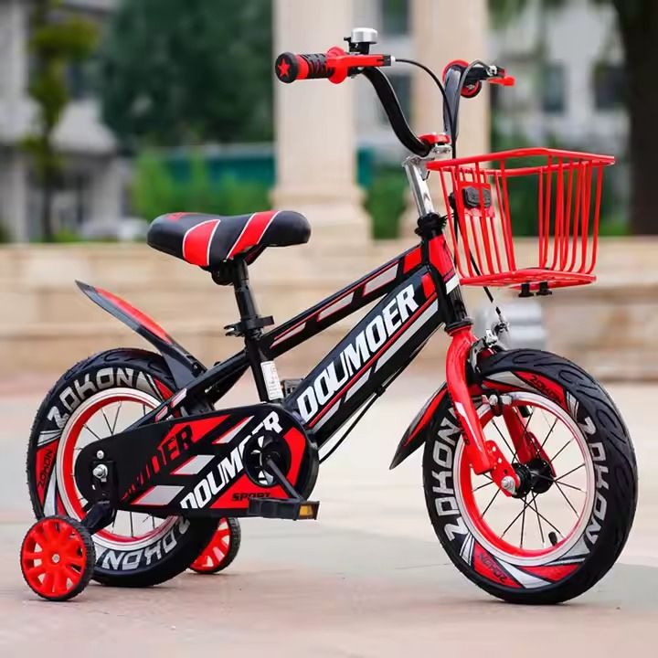 Outdoor Sports 16 Inch Girls Toddler Kid's Bicycles Iron Frame Children's Bicycle With Training Wheels & Basket