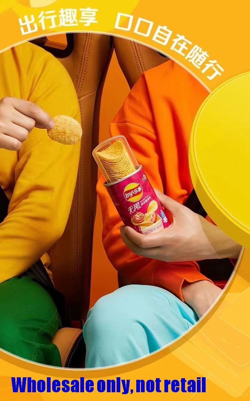 Canned Layss Potato Chips Exotic Spicy Snacks with Different Flavors