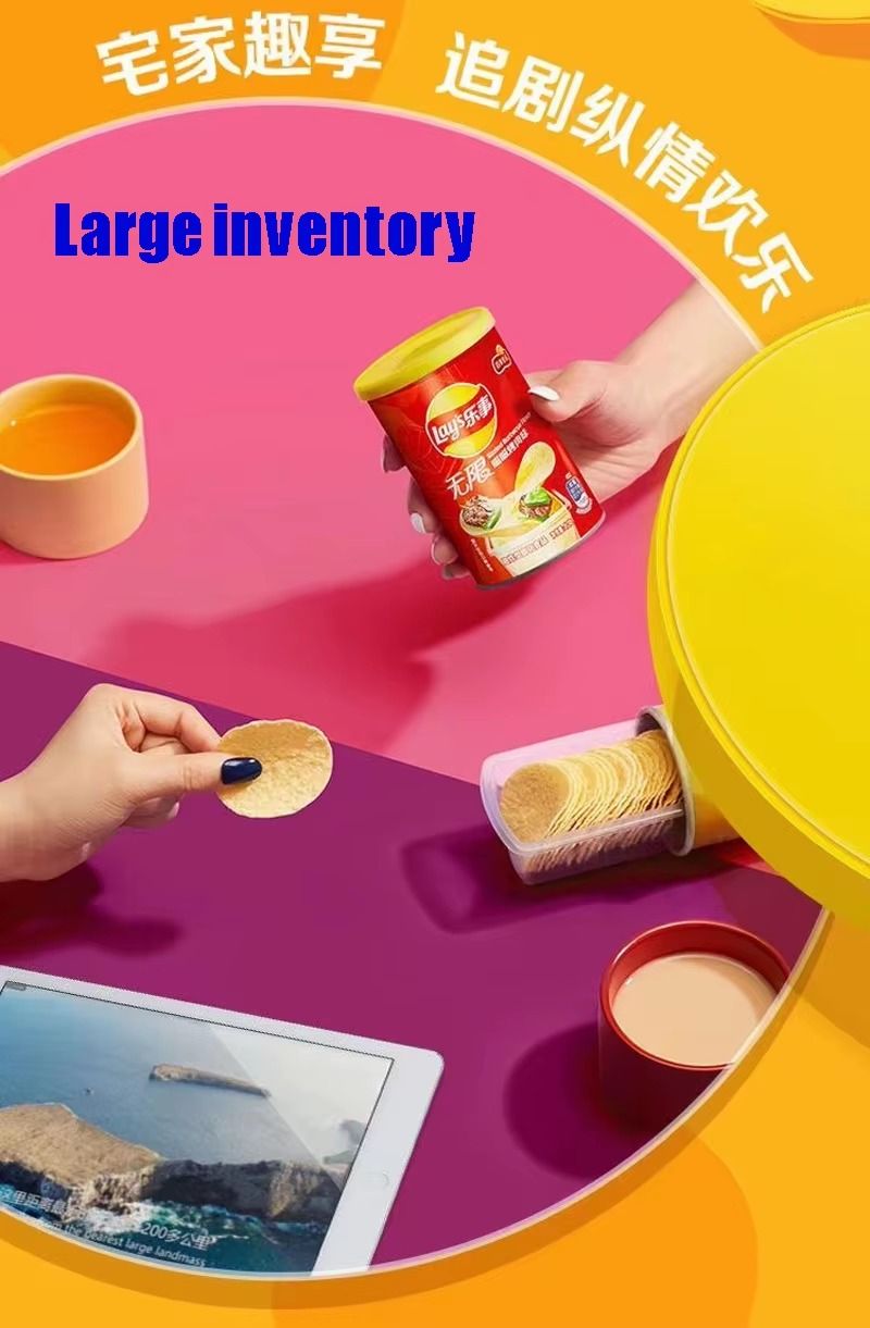 Canned Layss Potato Chips Exotic Spicy Snacks with Different Flavors
