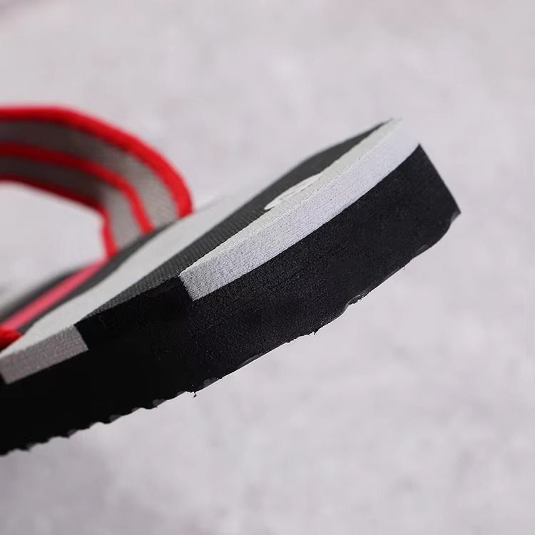 Summer men's indoor and outdoor non-slip slippers striped color matching beach leisure flip-flops