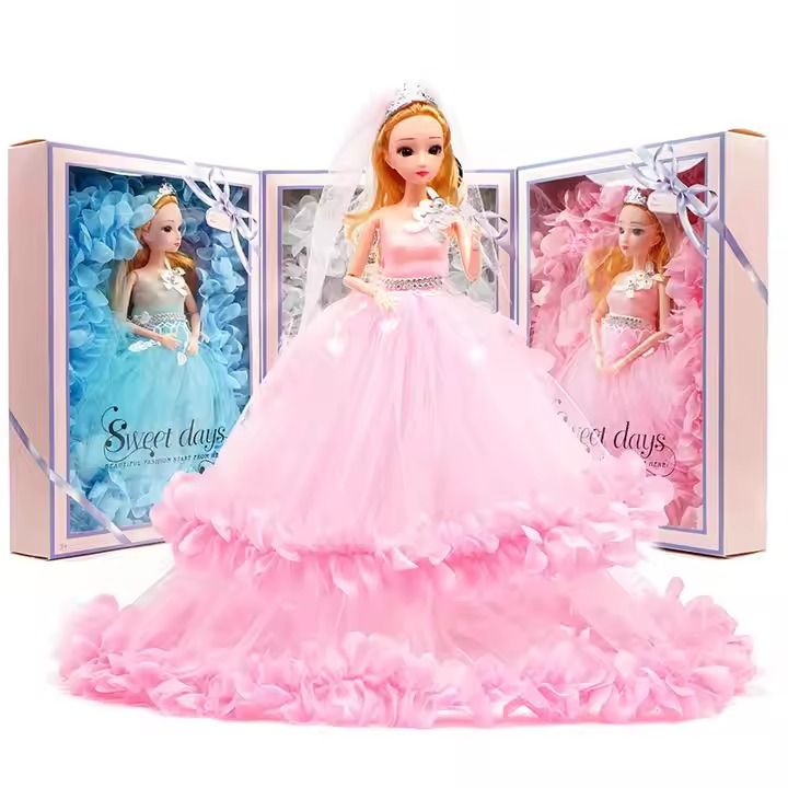 45CM Wedding doll girl gift toys Handmade Princess doll gift box set children's doll toys