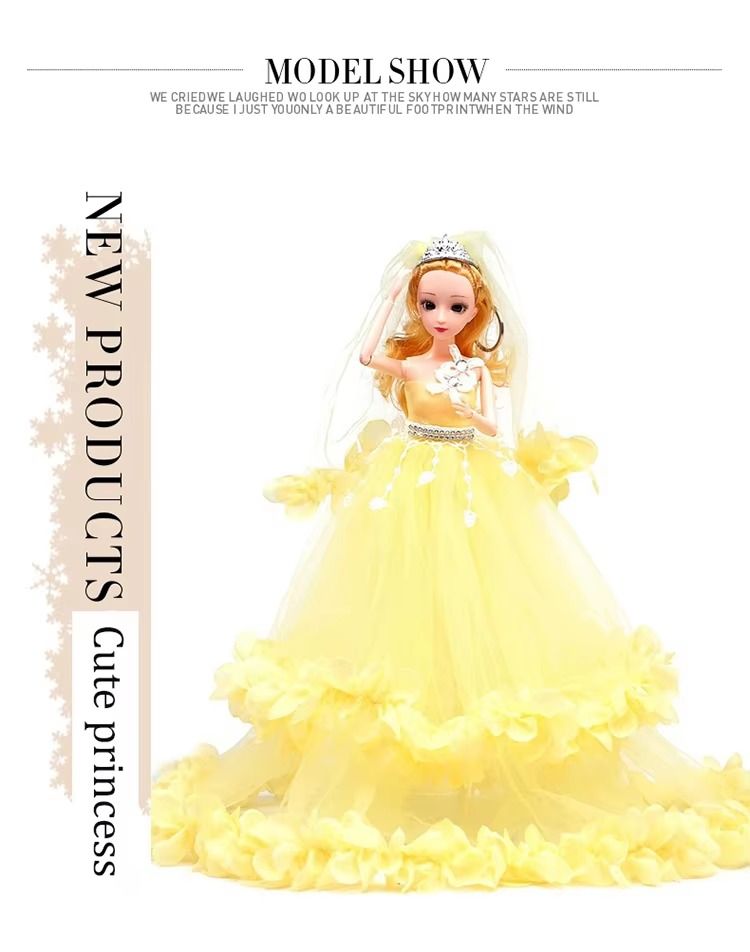 45CM Wedding doll girl gift toys Handmade Princess doll gift box set children's doll toys