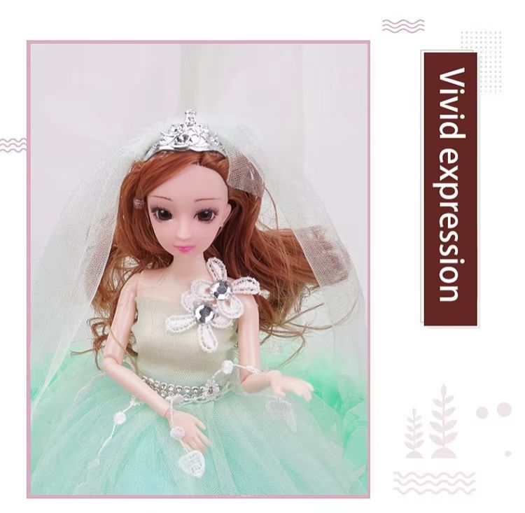 45CM Wedding doll girl gift toys Handmade Princess doll gift box set children's doll toys