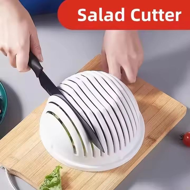 Multifunctional Salad Cutter/Creative fruit Vegetable Cutting Salad Bowl Kitchen Easy Salad Cutter Bowl With Lid