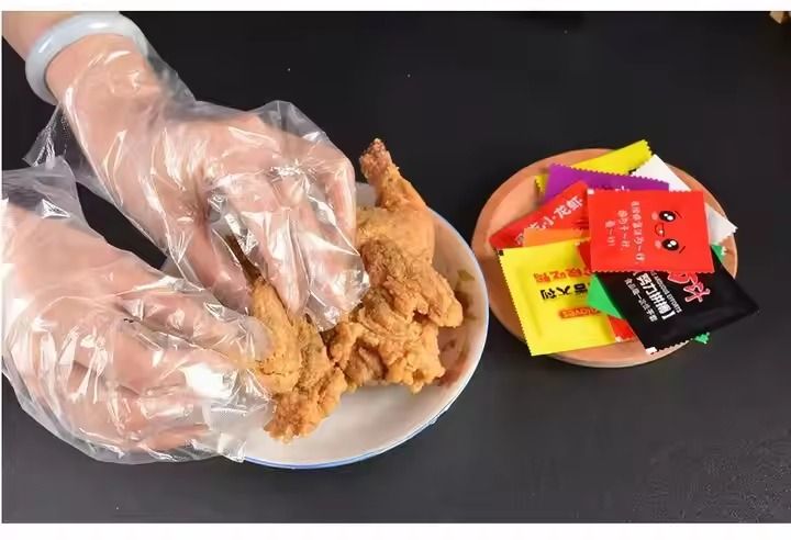 20 Packs Disposable Gloves Individual Packed  Plastic Transparent Gloves