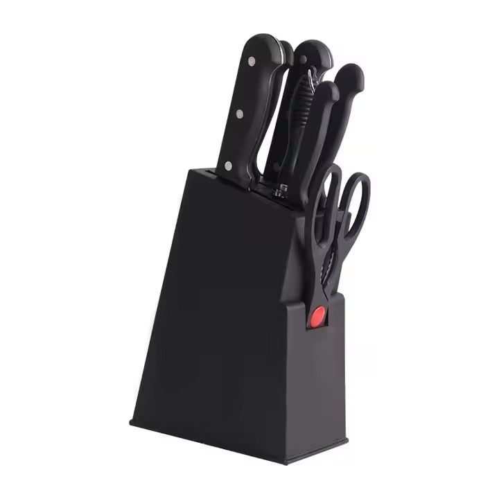 7pcs stainless steel Kitchen knife block set With Gift Kitchen Cooking Knife Set