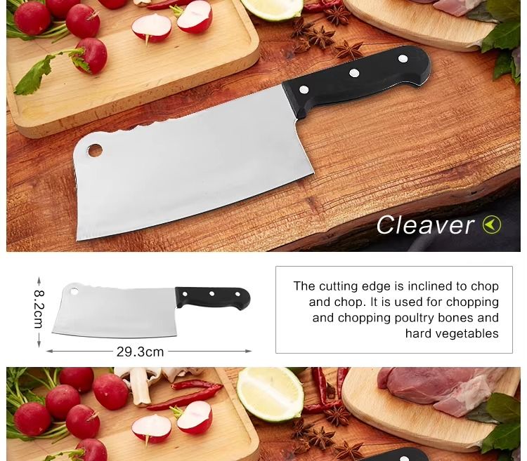 7pcs stainless steel Kitchen knife block set With Gift Kitchen Cooking Knife Set