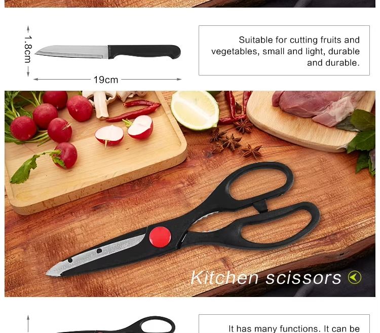 7pcs stainless steel Kitchen knife block set With Gift Kitchen Cooking Knife Set