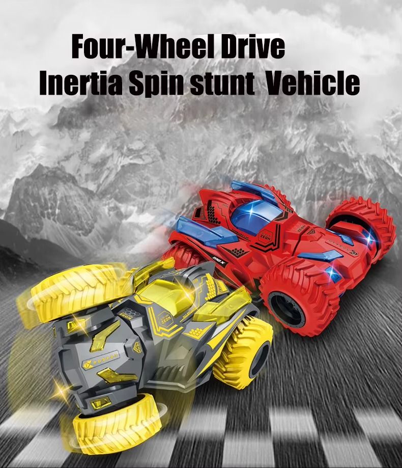 Four-Wheel Drive Inertia Off-Road Vehicle Twist Deformable Tumbling Double-Sided Car Stunt Rotating Deformable Children's Toy