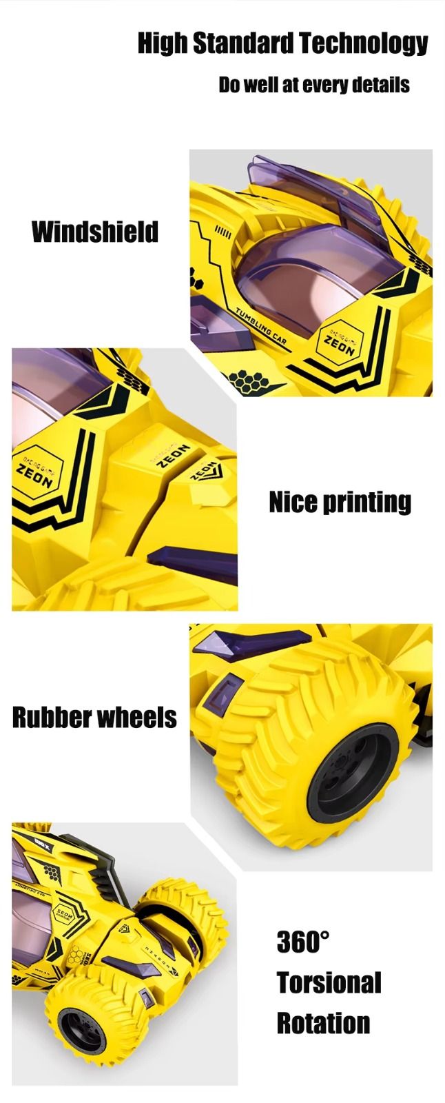 Four-Wheel Drive Inertia Off-Road Vehicle Twist Deformable Tumbling Double-Sided Car Stunt Rotating Deformable Children's Toy