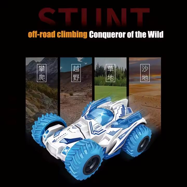 Four-Wheel Drive Inertia Off-Road Vehicle Twist Deformable Tumbling Double-Sided Car Stunt Rotating Deformable Children's Toy