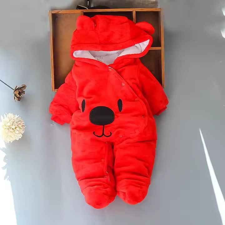 Baby Rompers Coldker Winter Fleece Long Sleeve Newborn Coat Jumpsuit Baby Clothes Boy Girl Clothing Soft Infant New Born Warm Ro