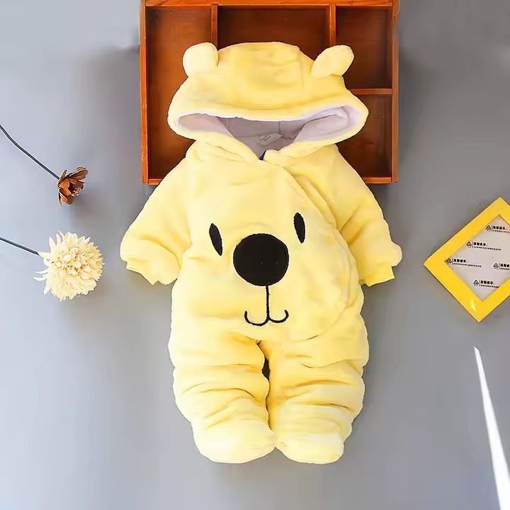 Baby Rompers Coldker Winter Fleece Long Sleeve Newborn Coat Jumpsuit Baby Clothes Boy Girl Clothing Soft Infant New Born Warm Ro