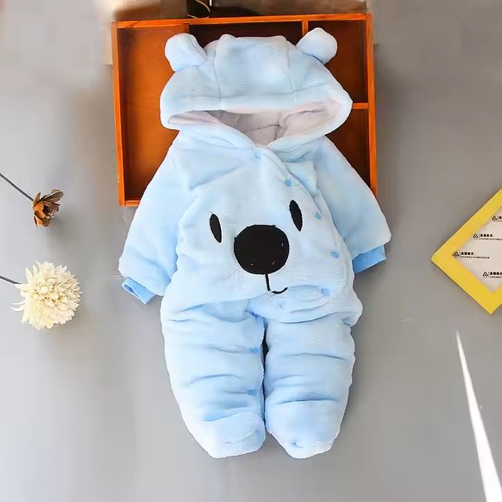 Baby Rompers Coldker Winter Fleece Long Sleeve Newborn Coat Jumpsuit Baby Clothes Boy Girl Clothing Soft Infant New Born Warm Ro