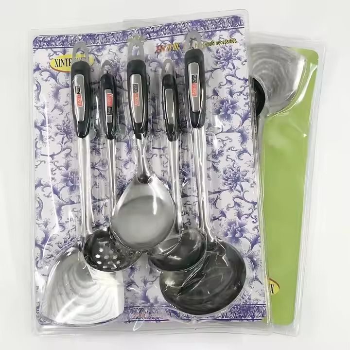 5PCS Heat Resistant Flexible Eco-friendly Reusable Kitchen Cooking Ware Set Plastic Cooking Utensil Sets