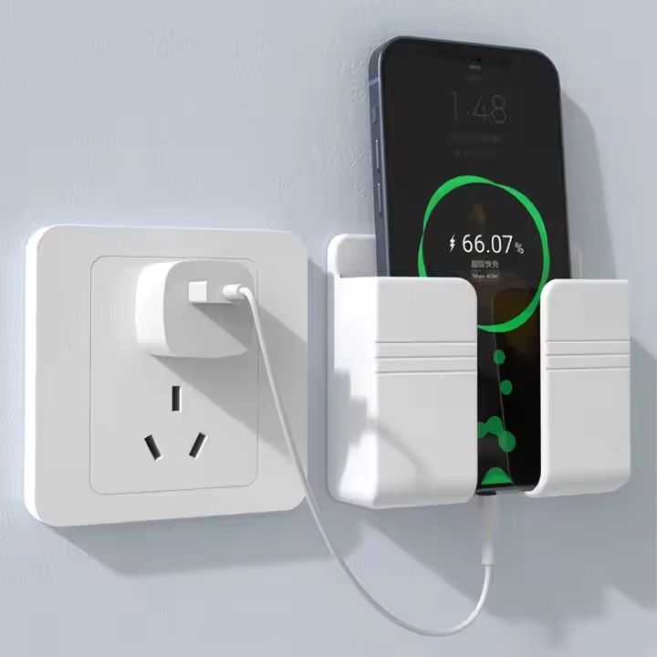 Multifunction Adhesive Mobile Phone Wall Charger Holder and Remote Control Stand