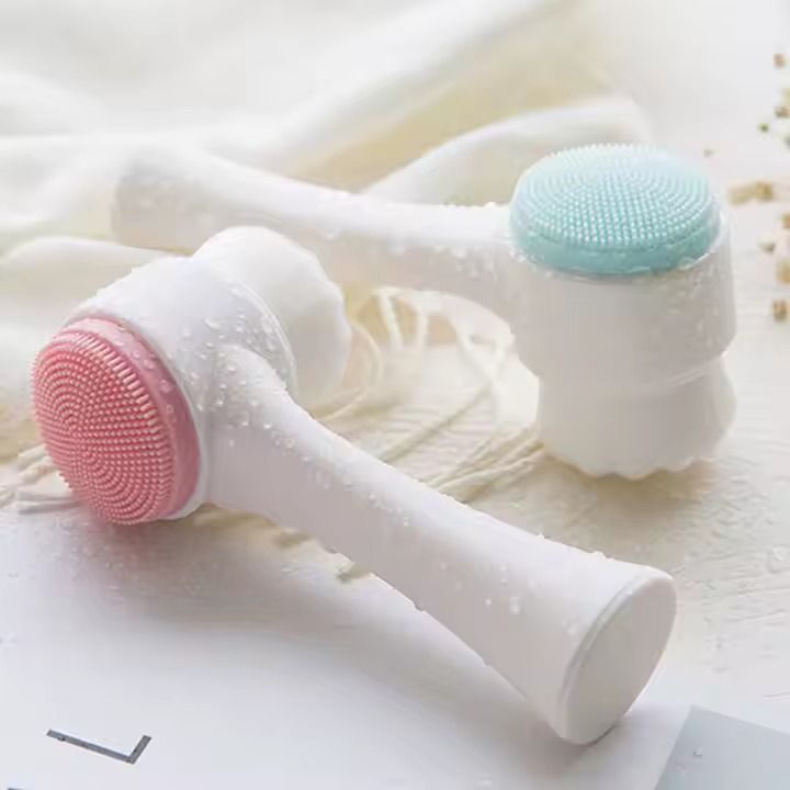 Double Facial Cleansing Hand Held Brushes