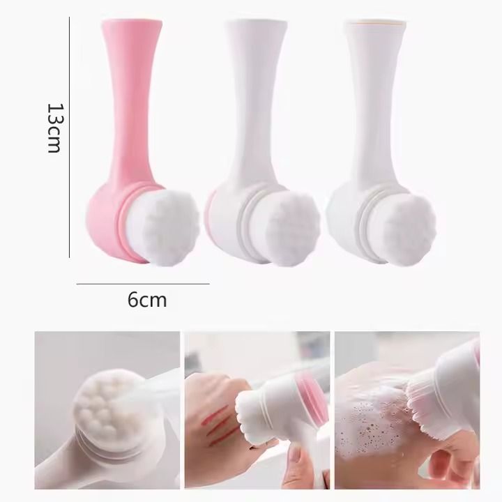 Double Facial Cleansing Hand Held Brushes