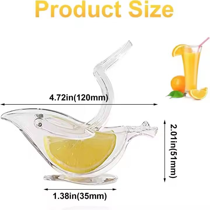 Acrylic Lemon Juicer Manual Transparent Small Fruit Juicer Portable Manual Lemon Clip Juicer