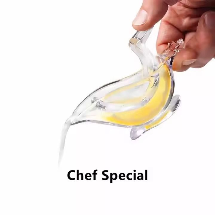 Acrylic Lemon Juicer Manual Transparent Small Fruit Juicer Portable Manual Lemon Clip Juicer