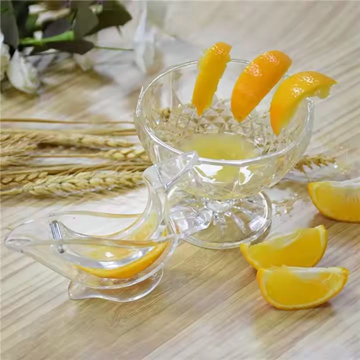 Acrylic Lemon Juicer Manual Transparent Small Fruit Juicer Portable Manual Lemon Clip Juicer