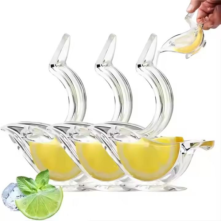 Acrylic Lemon Juicer Manual Transparent Small Fruit Juicer Portable Manual Lemon Clip Juicer