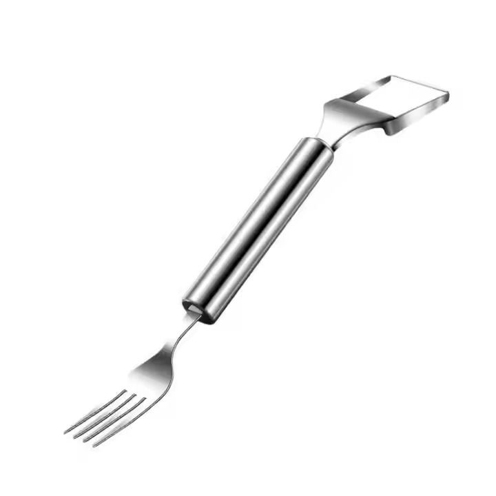 Stainless Steel New Watermelon Cutter Fruit Divider Dicing Machine Pulp Digger Double-ended Fork