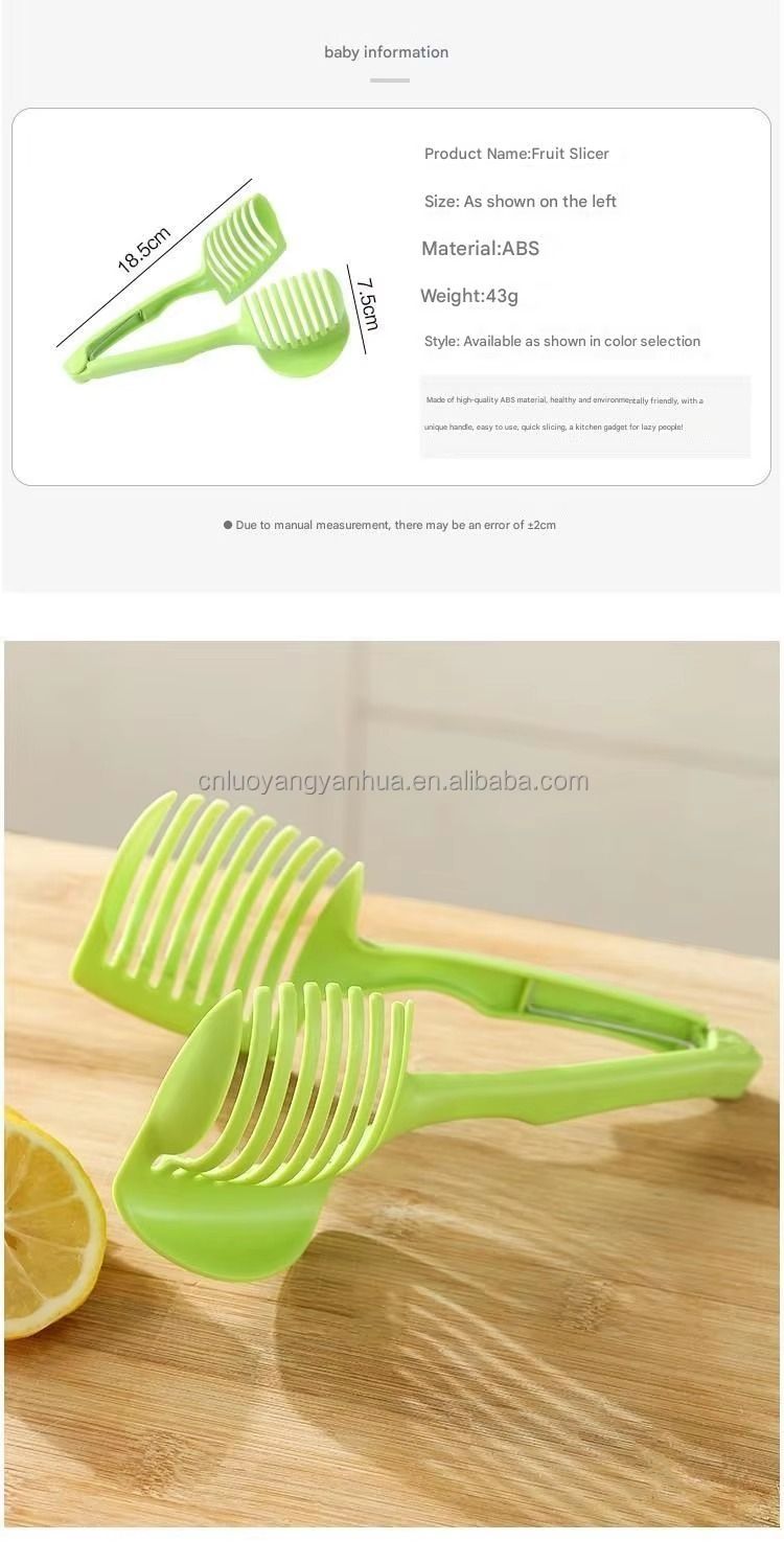 Kitchen Cutting Aid Gadgets Handheld Tool Multipurpose Tomato Slicer Lemon Cutter Holder Fruit Vegetable Tools