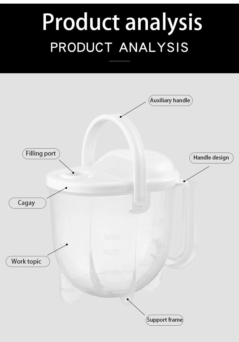 Drainer Clip Rice Washing Sieve Bowl With Lid Filter Smile Strainer Kitchen Gadget
