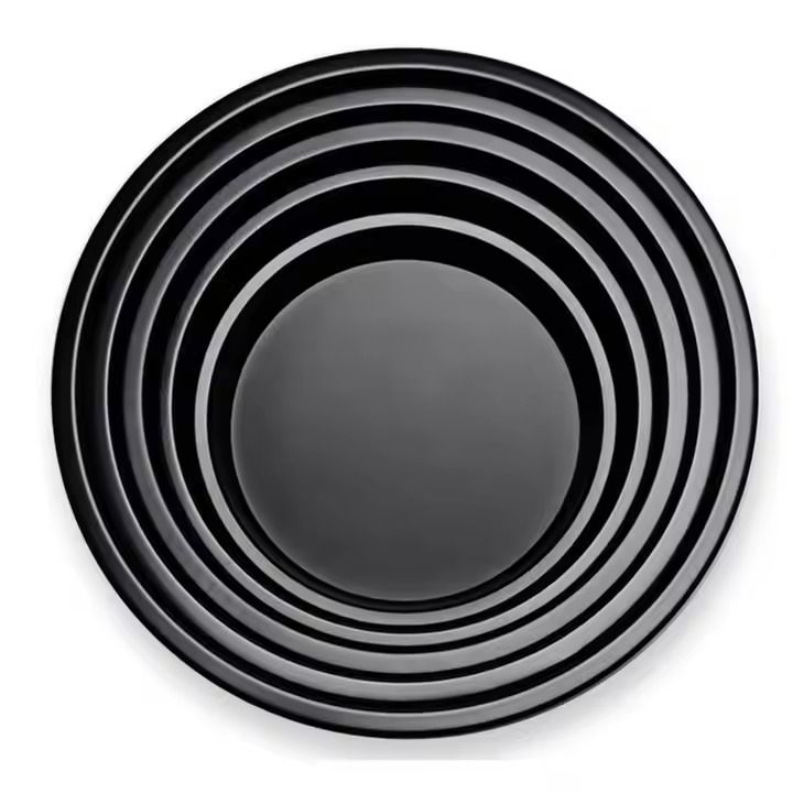 Bakeware Black Round Thickened Non-Stick Metal Carbon Steel Deep Dish Baking Mold Tray Pizza Pan