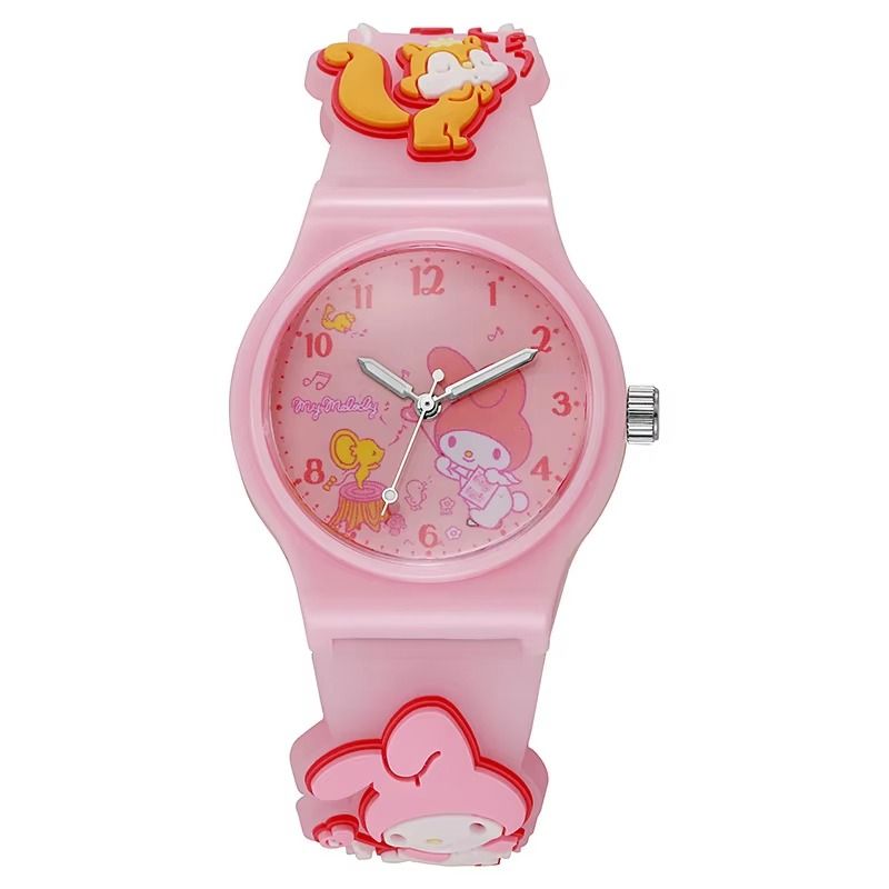 Cartoon Wrist Watch Cinnamoroll Quartz Watchband Cute Cat Waterproof Watch Kuromi Clock Smart Watch Girl Gift Kid Anime Toy