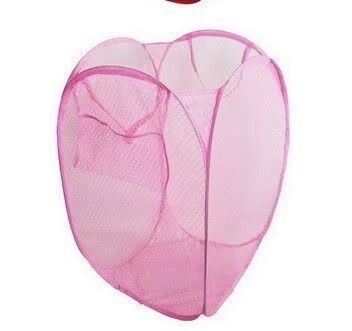 Breathable Bag Baskets Washing Clothes Multi Colour Bin Clothes Storage Foldable Mesh Laundry Basket