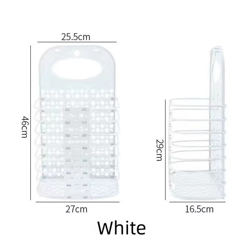 Wall Hanging Nail Free Collapsible Dirty Clothes Basket Portable Clothes Storage Basket
