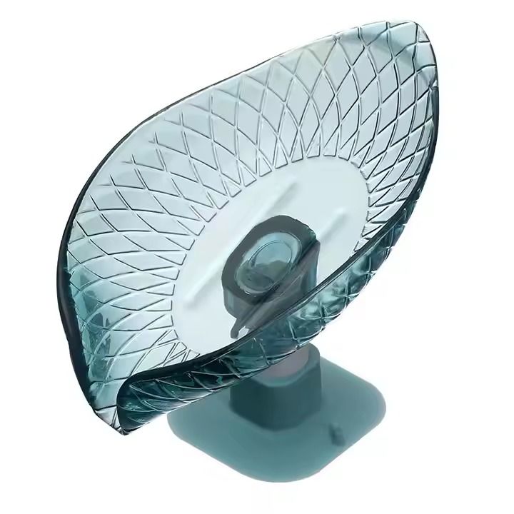 New Leaf-Shaped Wall-Mounted Soap Tray No-Drill Suction Cup Drainage for Home Usage Soap Dish for Kitchen Bathroom
