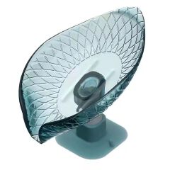 New Leaf-Shaped Wall-Mounted Soap Tray No-Drill Suction Cup Drainage for Home Usage Soap Dish for Kitchen Bathroom