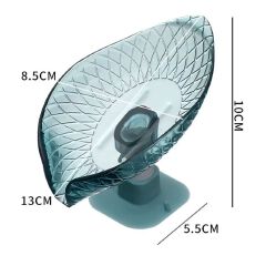 New Leaf-Shaped Wall-Mounted Soap Tray No-Drill Suction Cup Drainage for Home Usage Soap Dish for Kitchen Bathroom