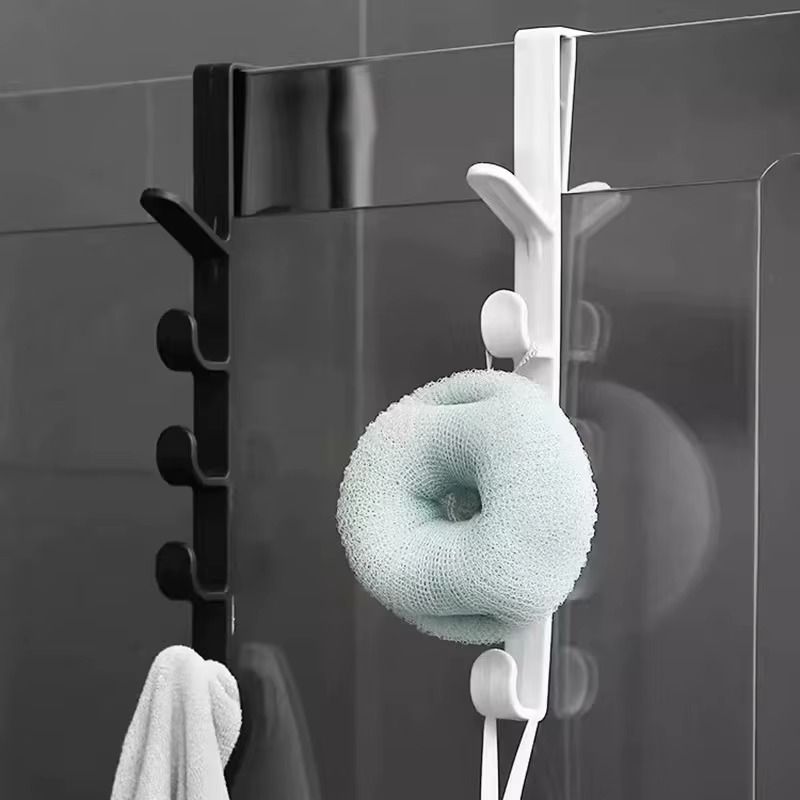 Bedroom Door Hanger Clothes Hanging Rack Over the Door Plastic Home Storage Organization Hooks Purse Holder for Bags