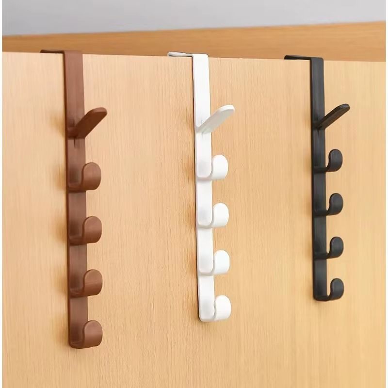 Bedroom Door Hanger Clothes Hanging Rack Over the Door Plastic Home Storage Organization Hooks Purse Holder for Bags