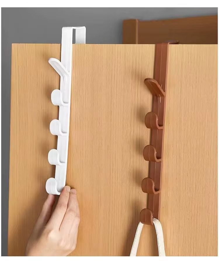 Bedroom Door Hanger Clothes Hanging Rack Over the Door Plastic Home Storage Organization Hooks Purse Holder for Bags